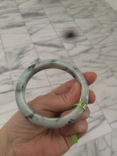 Load image into Gallery viewer, 58.2mm certified type A 100% Natural green/white/purple Jadeite Jade bangle Z97-6205