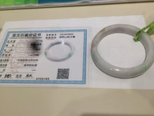 Load image into Gallery viewer, 58.9mm certificated Type A 100% Natural sunny green/purple/red/white Jadeite Jade bangle AK4-8620