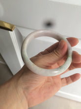 Load image into Gallery viewer, 59mm certified 100% natural green/purple/yellow jadeite jade bangle AD88-7516