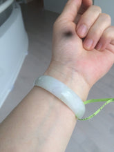 Load image into Gallery viewer, 52.4mm certified Type A 100% Natural light green/white/purple thin Jadeite Jade bangle Z98-7327