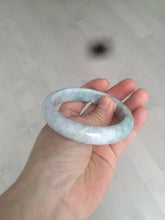 Load image into Gallery viewer, 55.7mm certified 100% natural Type A sunny green/white/purple jadeite jade bangle C61-00514