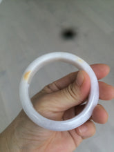 Load image into Gallery viewer, 53.4mm 100% natural certified yellow/white/light purple jadeite jade bangle AS38-5122