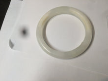 Load image into Gallery viewer, 54.4mm certified 100% Natural white/beige nephrite Jade bangle HE48-7870