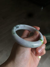 Load image into Gallery viewer, 58.6mm certified type A 100% Natural green/white/purple Jadeite Jade bangle Z96-6204