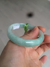 Load image into Gallery viewer, 49mm certified Type A 100% Natural light green oval Jadeite Jade bangle AC31-7119