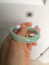 Load image into Gallery viewer, 49mm certified Type A 100% Natural light green oval Jadeite Jade bangle AC31-7119