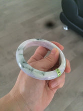 Load image into Gallery viewer, 58.6mm certified type A 100% Natural green/white/purple Jadeite Jade bangle Z96-6204
