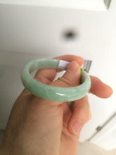 Load image into Gallery viewer, 49mm certified Type A 100% Natural light green oval Jadeite Jade bangle AC31-7119