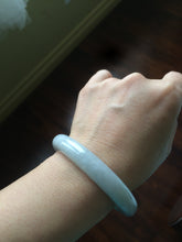 Load image into Gallery viewer, 52.4 mm Certified Type A 100% Natural white Jadeite Jade bangle D2-1408