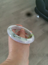 Load image into Gallery viewer, 58.6mm certified type A 100% Natural green/white/purple Jadeite Jade bangle Z96-6204