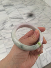 Load image into Gallery viewer, 58.6mm certified type A 100% Natural green/white/purple Jadeite Jade bangle Z96-6204