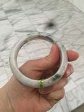 Load image into Gallery viewer, 58.6mm certified type A 100% Natural green/white/purple Jadeite Jade bangle Z96-6204