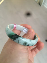 Load image into Gallery viewer, 52.5mm certified Type A 100% Natural green thin Jadeite Jade bangle AE17-6891