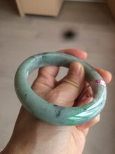 Load image into Gallery viewer, 57.9mm Certified Type A 100% Natural sunny green/dark green/black Jadeite Jade bangle AJ41-0082