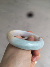 Load image into Gallery viewer, 57.8mm 100% certified natural light green/blue/yellow jadeite jade bangle S27-3228