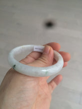 Load image into Gallery viewer, 50mm Certified Type A 100% Natural icy watery green white oval Jadeite Jade bangle D65-2850