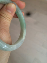 Load image into Gallery viewer, 54mm certified Type A 100% Natural watery sunny green/white  jadeite jade bangle AB78-5444
