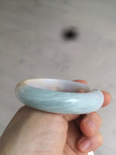 Load image into Gallery viewer, 57.8mm 100% certified natural light green/blue/yellow jadeite jade bangle S27-3228