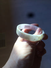 Load image into Gallery viewer, 51.5mm Certified Type A 100% Natural light purple/yellow/brown square Jadeite Jade bangle AC60-8067