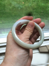 Load image into Gallery viewer, 55.3mm certified Type A 100% Natural green/yellow Jadeite Jade bangle Y114-0412