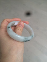 Load image into Gallery viewer, 50.8mm certified type A 100% Natural light green white oval Jadeite Jade bangle AB86-2856