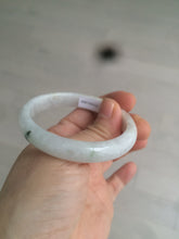 Load image into Gallery viewer, 50mm Certified Type A 100% Natural icy watery green white oval Jadeite Jade bangle D65-2850