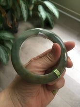 Load image into Gallery viewer, Sold! please don't order. Thanks 56mm certified 100% natural Type A dark green/gray/brown jadeite jade bangle Y84-7333