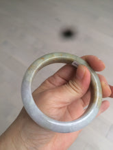 Load image into Gallery viewer, 55.7mm certified 100% natural green/brown/purple jadeite jade bangle AT44-1649