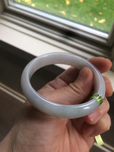 Load image into Gallery viewer, 51.5mm Certified Type A 100% Natural light green/yellow jadeite jade bangle A58-2868