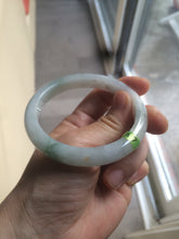 Load image into Gallery viewer, 56.4mm Type A 100% Natural light green Jadeite Jade bangle Q32