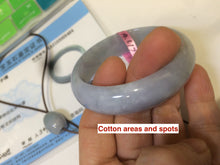 Load image into Gallery viewer, 51.5mm certificated Type A 100% Natural light green/blue/gray Jadeite Jade bangle AD17-5464
