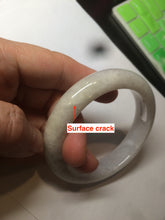 Load image into Gallery viewer, 55.5 mm Certified type A 100% Natural light purple/white/beige Jadeite bangle U117-6543