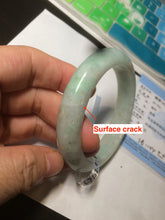 Load image into Gallery viewer, 56.7mm Certified Type A 100% Natural light green/brown Jadeite Jade bangle AC64-0160