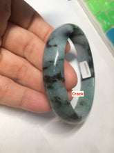Load image into Gallery viewer, 59mm Certified Type A 100% Natural green black blue Jadeite Jade bangle AQ42-2259