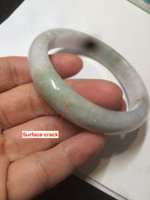 Load image into Gallery viewer, 56.5mm certified 100% natural type A green/white/light purple jadeite jade bangle AT50-7934