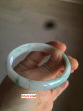 Load image into Gallery viewer, 52mm certified Type A 100% Natural green/white oval Jadeite Jade bangle AR70-4208