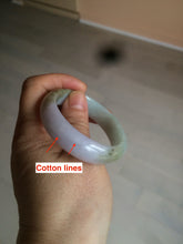 Load image into Gallery viewer, 47.5mm Certified Type A 100% Natural light green/purple/brown (Fu Lu Shou) oval Jadeite Jade bangle AT57-4197