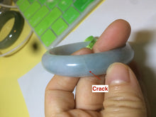 Load image into Gallery viewer, 56.7mm certified type A 100% Natural light green/blue Jadeite Jade bangle AB2-1325