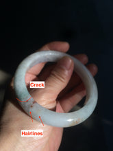 Load image into Gallery viewer, 57.5mm Certified Type A 100% Natural light green/purple/red Jadeite Jade bangle AC62-0052