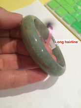 Load image into Gallery viewer, 56mm Certified Type A 100% Natural green/brown Jadeite Jade bangle B17-6727