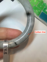 Load image into Gallery viewer, 54.8mm certified 100% Natural green/purple/gray Jadeite + albite Jade bangle AM34-1536