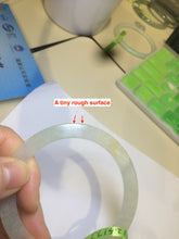 Load image into Gallery viewer, 54.3mm certified Type A 100% Natural icy light green/yellow thin Jadeite bangle AH51-1455