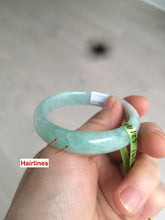 Load image into Gallery viewer, 49mm certified Type A 100% Natural light green oval Jadeite Jade bangle AC31-7119