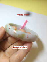 Load image into Gallery viewer, 53.5mm 100% natural Type A green/brown/purple jadeite jade bangle B33