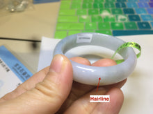 Load image into Gallery viewer, 51.5mm Certified Type A 100% Natural light green/yellow jadeite jade bangle A58-2868