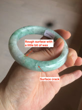 Load image into Gallery viewer, 54.5mm Type A 100% Natural sunny green/white Jadeite Jade bangle AT29-2409