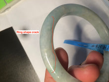 Load image into Gallery viewer, 54.6mm certified 100% natural Type A sunny green jadeite jade bangle E47-0222