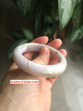 Load image into Gallery viewer, 52mm Certified Type A 100% Natural sunny green/purple/yellow Jadeite Jade bangle L115-5682