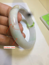 Load image into Gallery viewer, 58.9mm certificated Type A 100% Natural sunny green/purple/red/white Jadeite Jade bangle AK4-8620