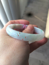 Load image into Gallery viewer, 52mm Certified Type A 100% Natural fresh green oval Jadeite Jade bangle W23-7654